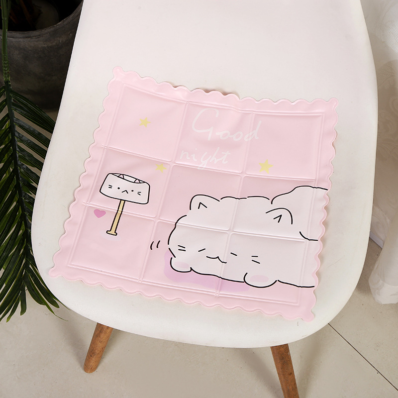 Multi-Specification Square Cartoon Cushion Cool Summer Opaque Ice Pad Office Chair Cooling Water Cushion Wholesale