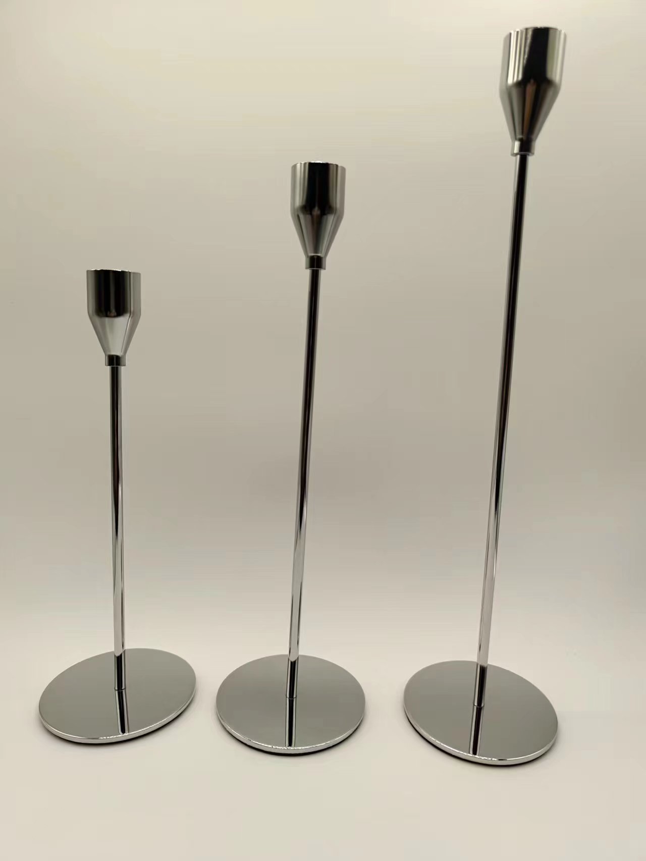 欧式烛台摆件小餐桌西餐浪漫烛光晚餐三件套婚庆电镀摆饰欧式工艺