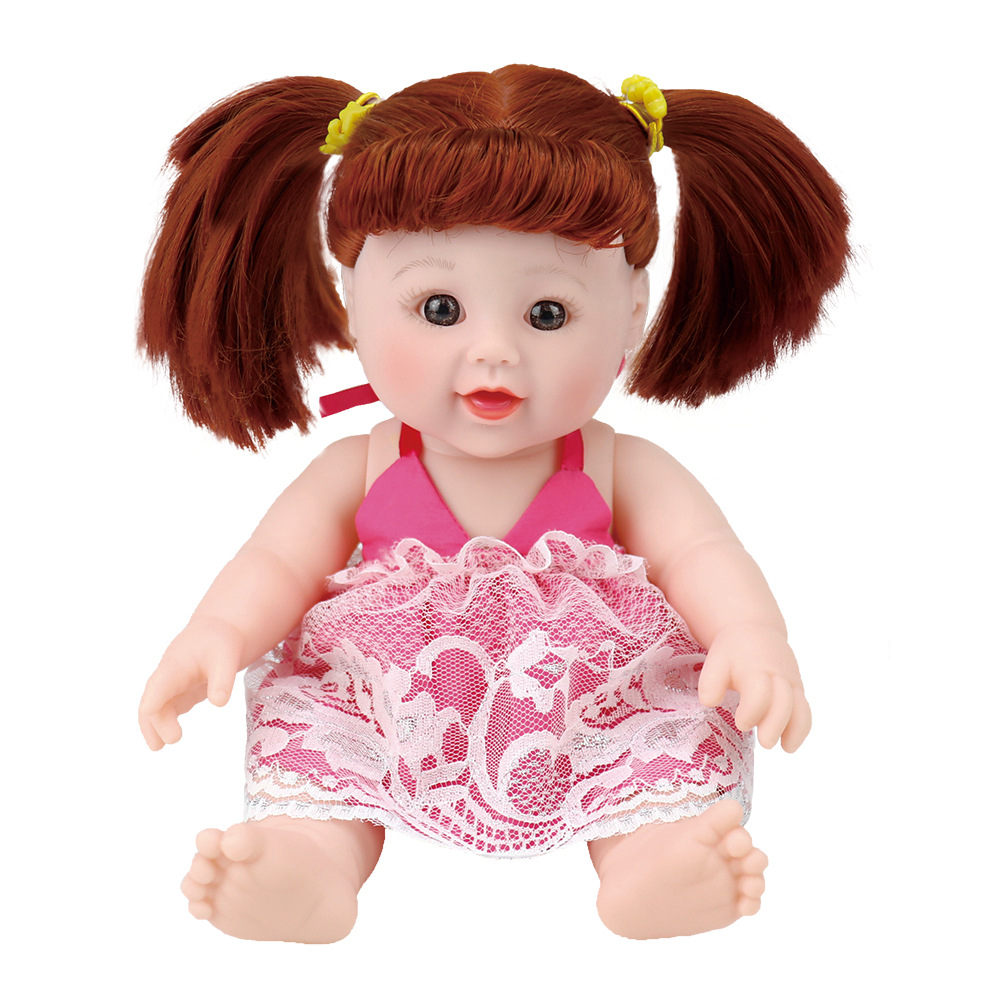 30cm仿真娃娃小孩玩具智能早教 软胶仿真婴儿洋娃娃安抚睡眠公仔