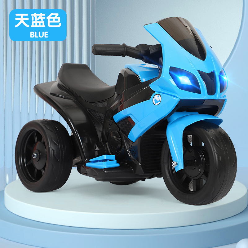 Children's Electric Motor Children's Self-Driving Toy Car Can Sit Baby Three-Wheeled Electric Motorcycle Battery Stroller