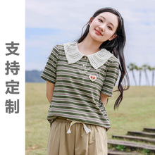 女夏装套装2024新款洋气时髦15岁初中学生短袖T恤休闲两件套S1057
