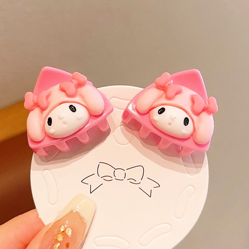 Cat Ears Children's Hairpin Candy Color Love Heart-Shaped Hairpin Small Hair Grabbing Clip Girls 2023 New Hair Clip for Broken Hair Headwear