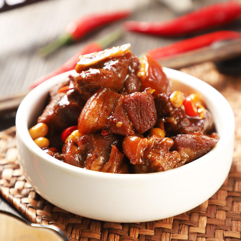 谷言冷冻料理包批发黄豆焖猪肘200g/袋预制菜外卖快餐半成品速食