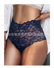 AQ2046欧美跨境女士内裤外贸蕾丝性感超薄透视三角裤纯棉档底裤