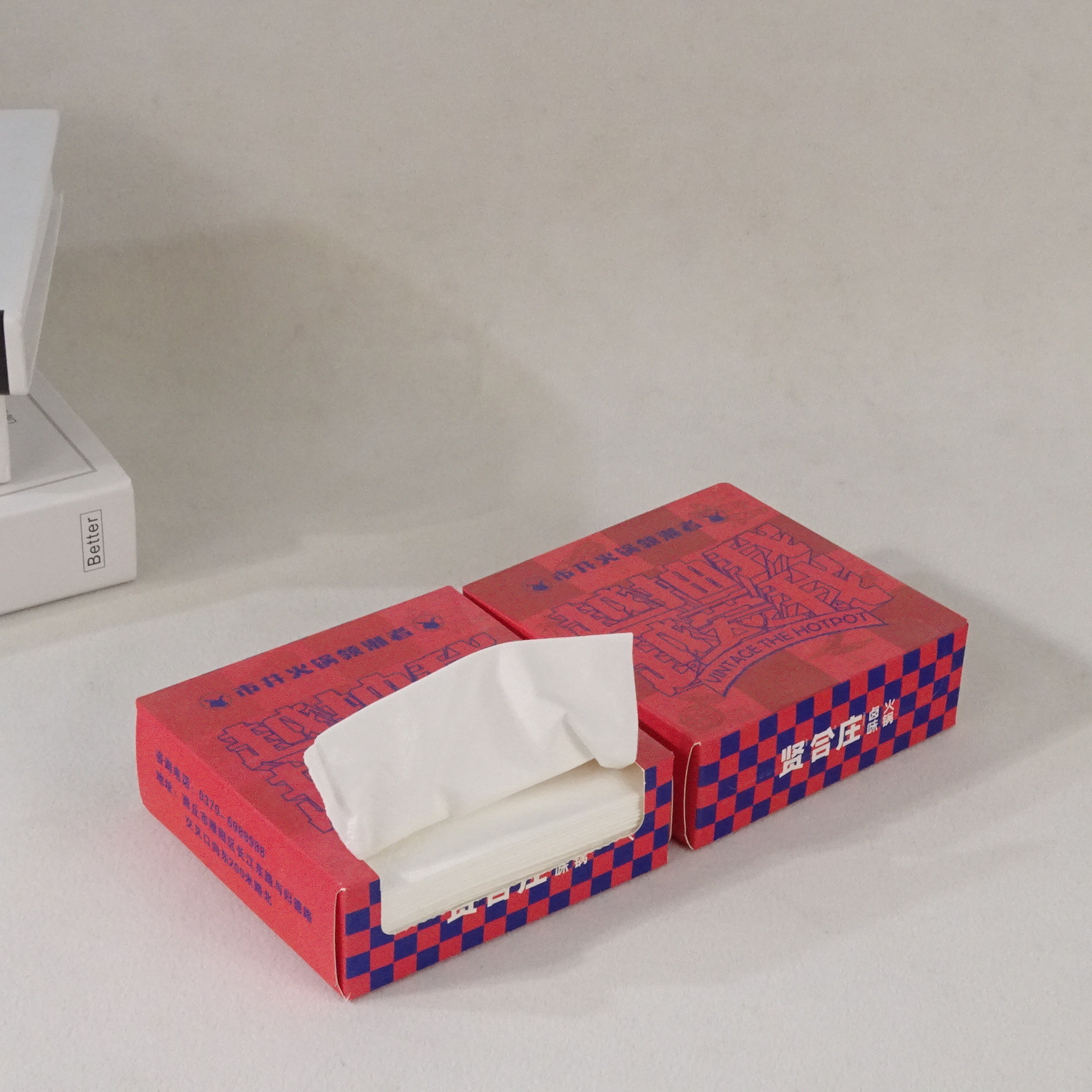 纸巾盒内纸20片50片可印logo饭店餐饮加油站广告盒装抽纸餐巾纸