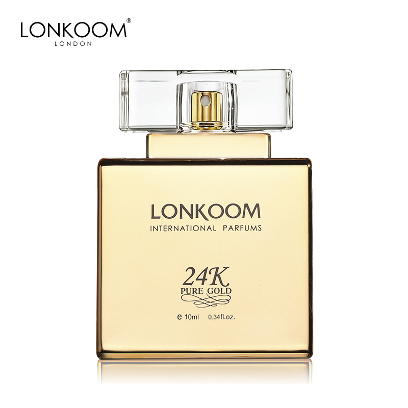 LONKOOM 24K Men's Black Gold Gulong Pink Gold Perfume for Women Natural Fresh Lasting 10ml Dating Gift Wholesale