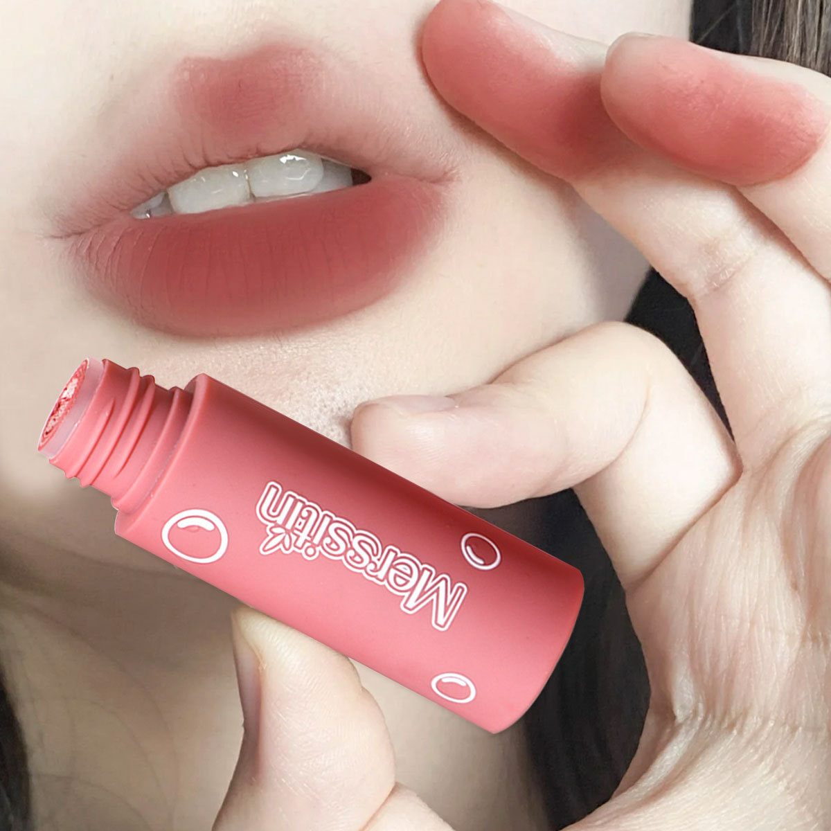 美诗汀哑光柔雾丝绒唇泥灰粉色口红纯欲风女学生素颜日常显白唇釉