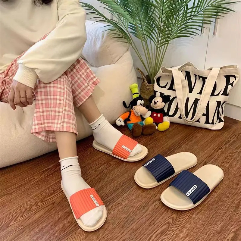 Home Men's Slippers Summer Indoor Lightweight Couple Slippers Bathroom Non-Slip Home Flip Flops Soft Bottom Sandals Women