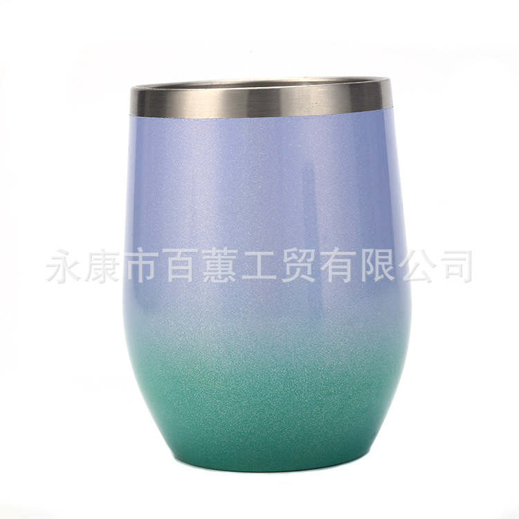 Amazon Swig Egg Cup Stainless Steel Wine Vacuum Cup Beer Vacuum U Egg Type Cross-Border 12Oz Egg Shell Cup