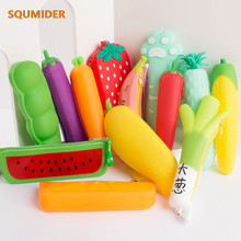 Fruit and vegetable silicone pencil case Cute pencil bag Stu