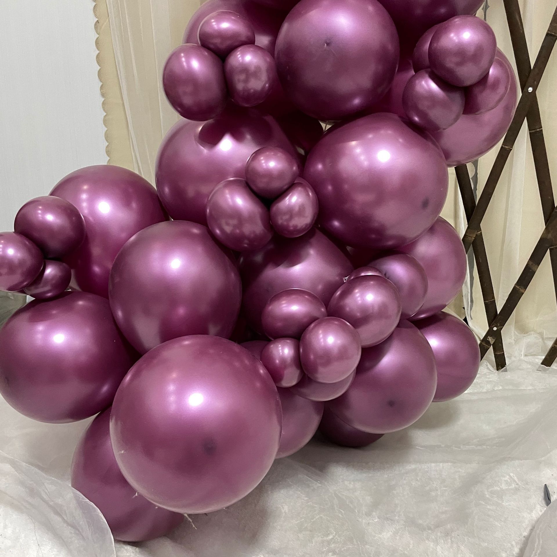 2克珠光酒红色 葡萄红气球 开业庆典装饰气球