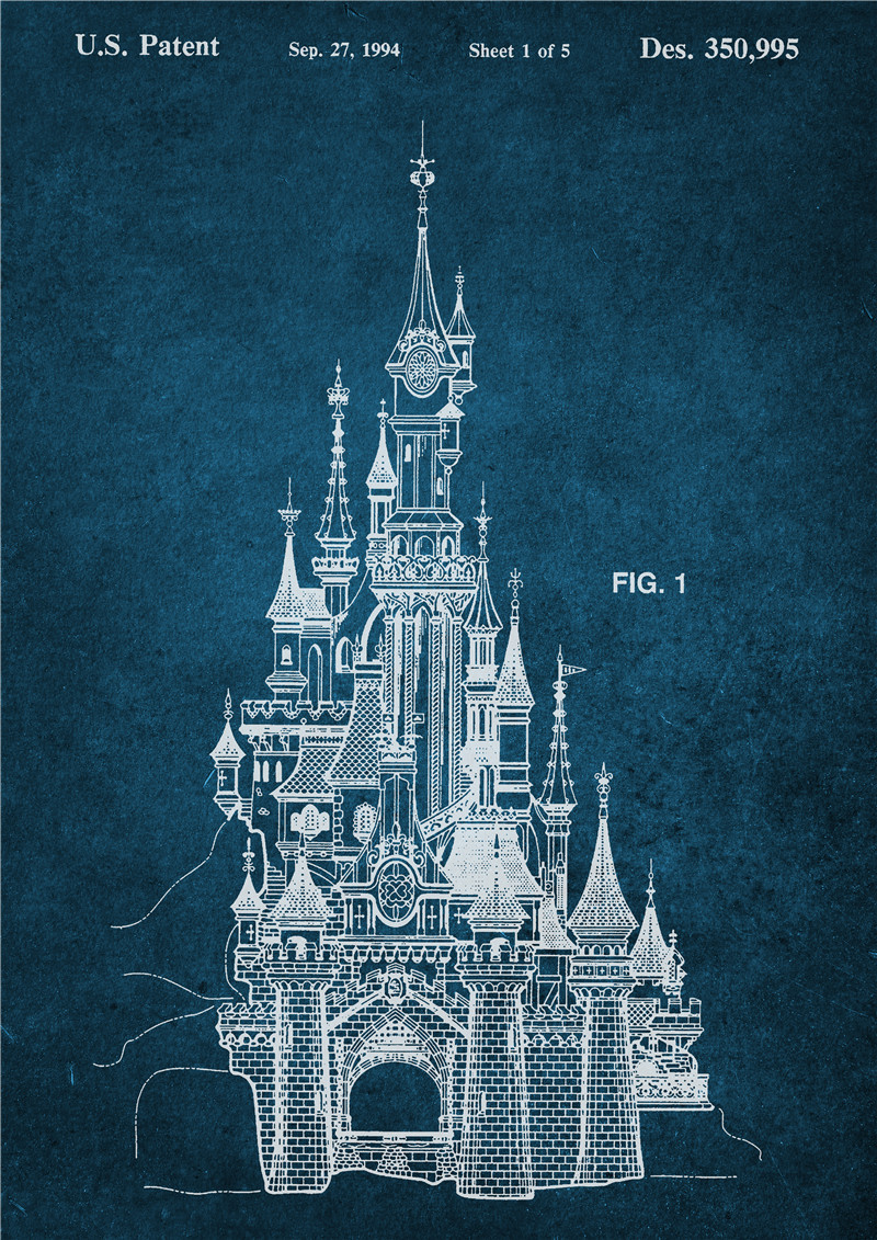 简约现代北欧工业风黑白线条建筑城堡艺术海报客厅装饰画图片画芯