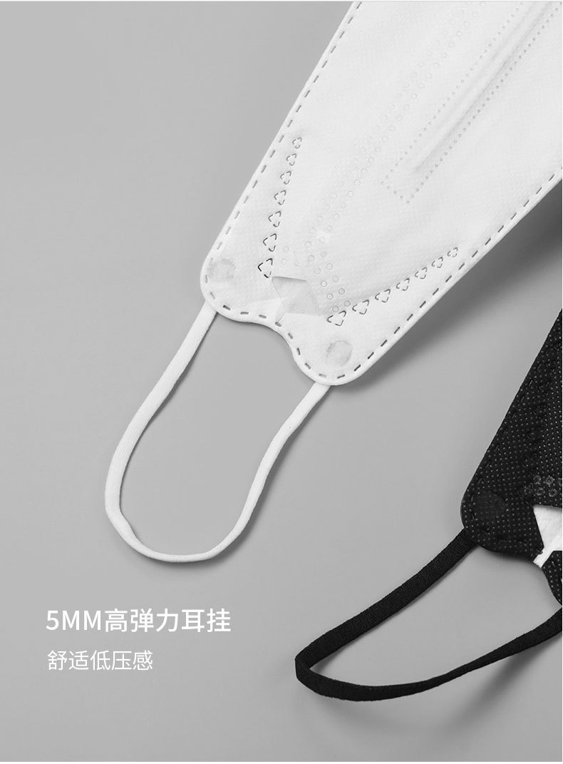 成人kf94鱼型口罩一次性四层3d立体口罩含熔喷布韩版柳叶形口罩