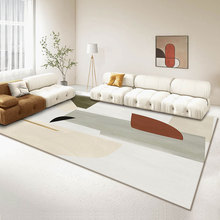 现货 跨境北欧条纹地毯抽象艺术家用客厅茶几大面积满铺地毯垫