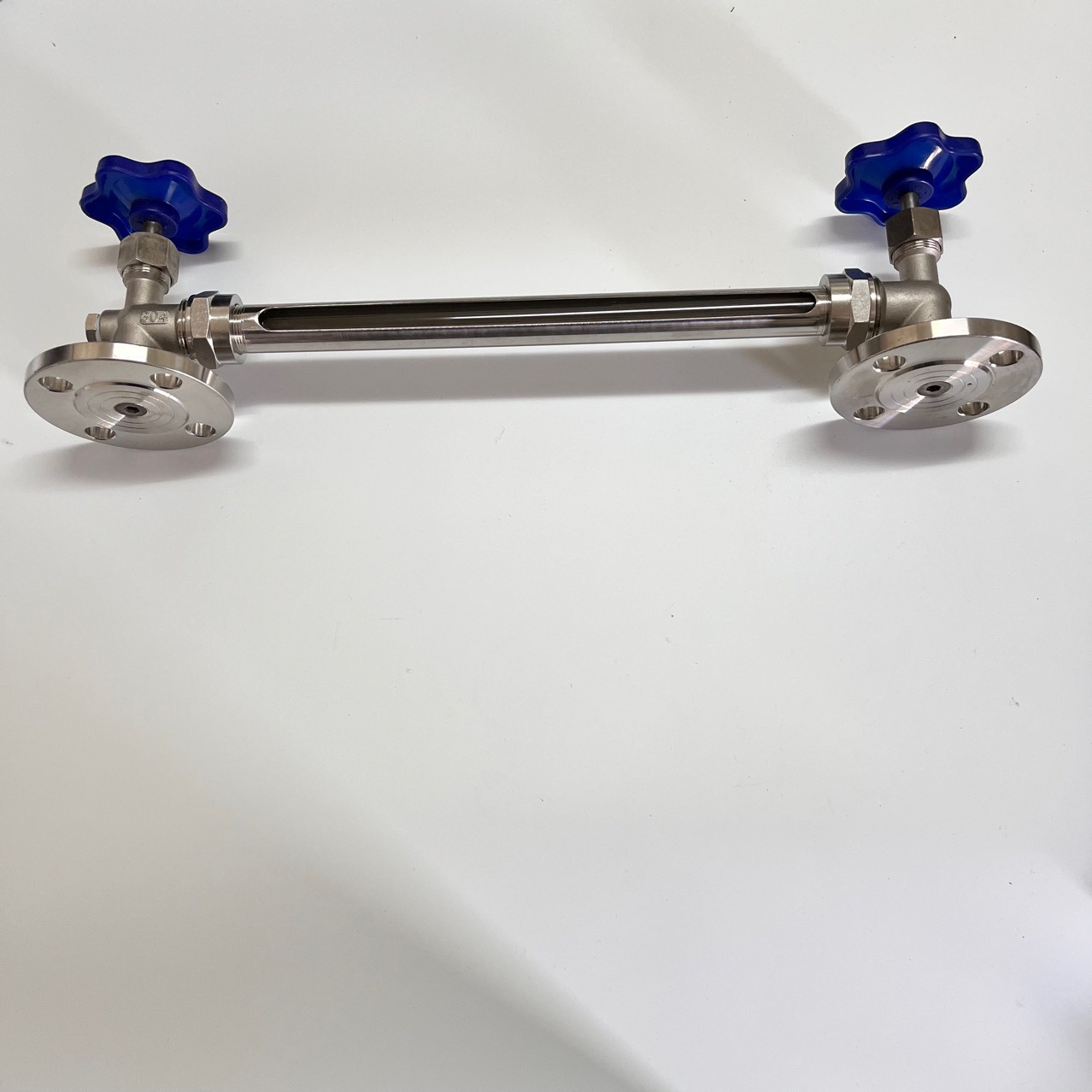 有机玻璃管液位计不锈钢法兰考克油位计带刻度消防水箱水池液位计
