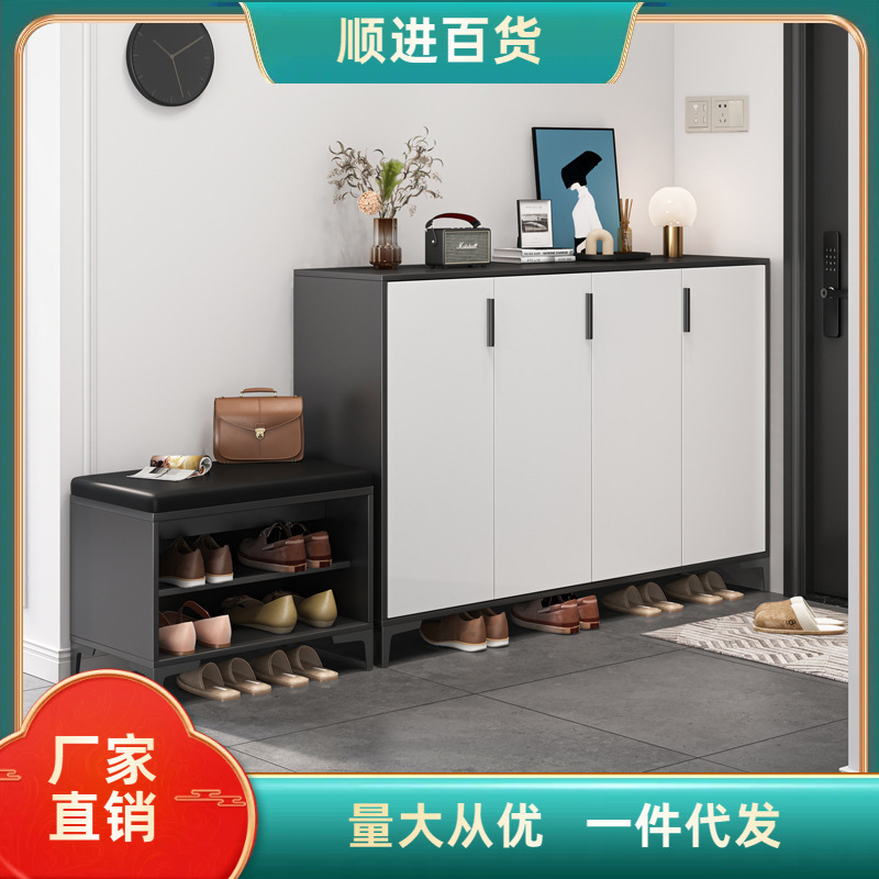 鞋柜家用进门口外2021新款小户型大容量可坐入户穿换鞋凳一体靠墙