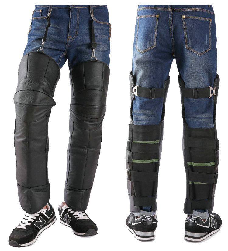 保暖护膝男士冬季长款加厚摩托车骑行老人防风防寒电动车挡风护腿