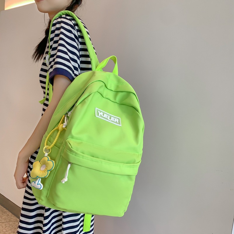 INS Style Japanese Style Soft Girl Schoolbag Female Korean Style Pure Color All-Matching Girls Backpack Junior High School Student Student Backpack