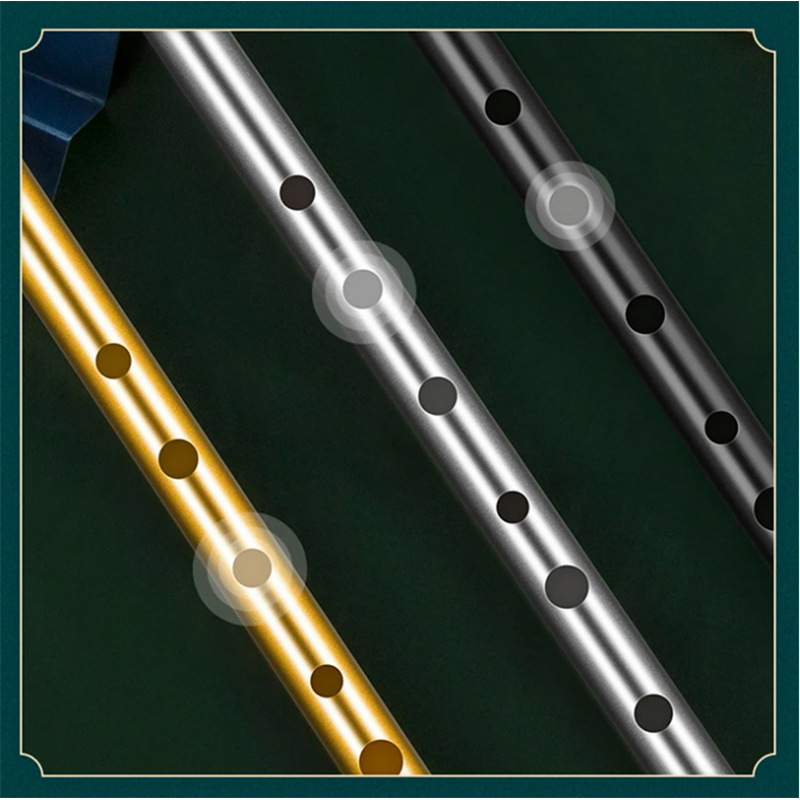 跨境批发爱尔兰哨笛 初学者入门金属哨笛6孔竖笛 直笛c调d调乐器