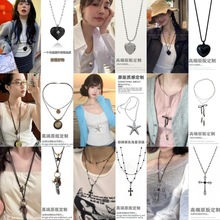 多巴胺十字架吊坠珍珠项链复古民族风锁骨链小众设计感时尚饰品女