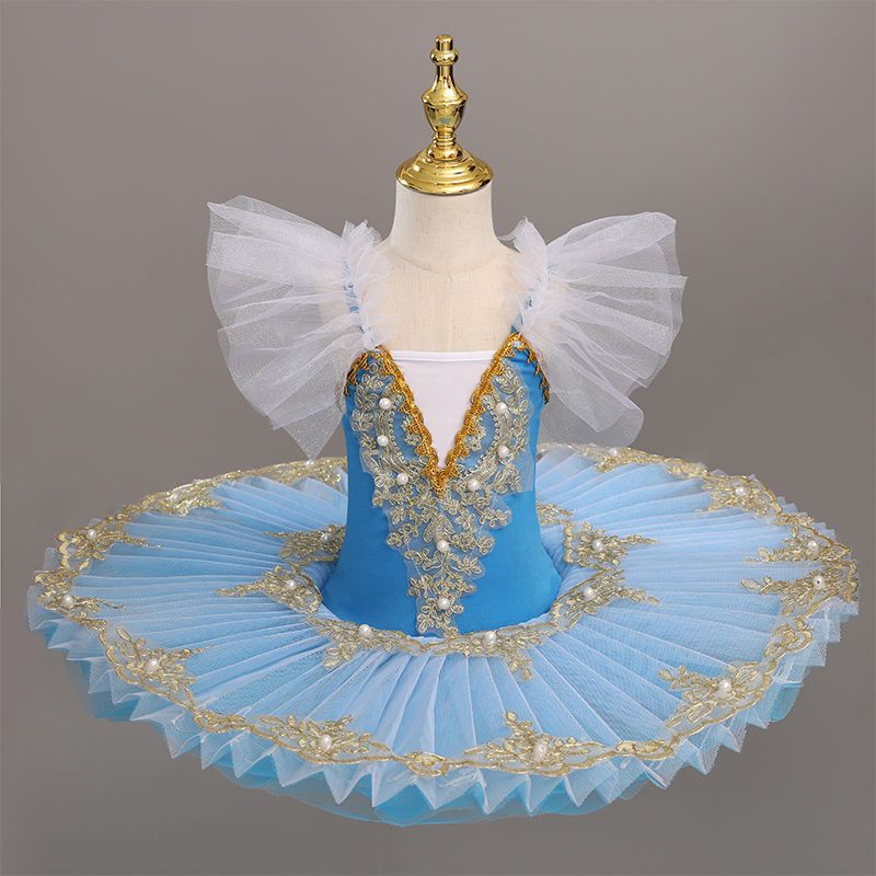 新款芭蕾舞裙儿童小天鹅演出服女童蓬蓬纱裙裙舞蹈表演服装-阿里巴巴
