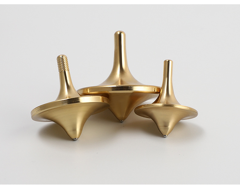 指尖陀螺盗梦空间同款黄铜手转无阻力陀螺创意桌面小陀螺成人解压