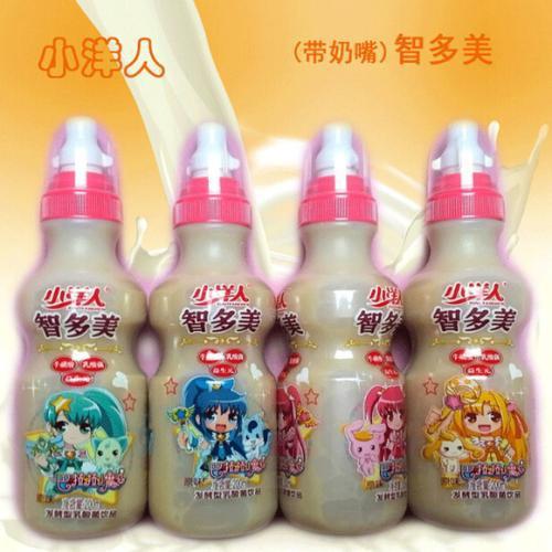 小洋人智多美钙铁锌200ml*12瓶/20瓶/24瓶发酵乳酸菌奶嘴饮品