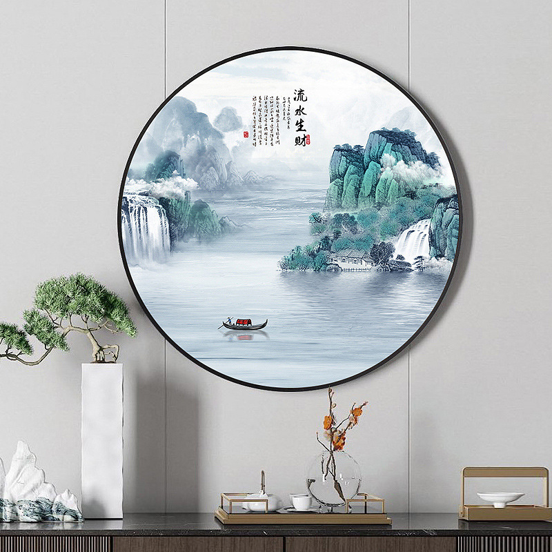 圆形装饰风景画图片