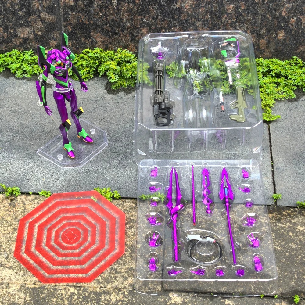 eva 电镀色 初号机 金属涂装 双枪 可动 豪华版 摆件模型盒装手办