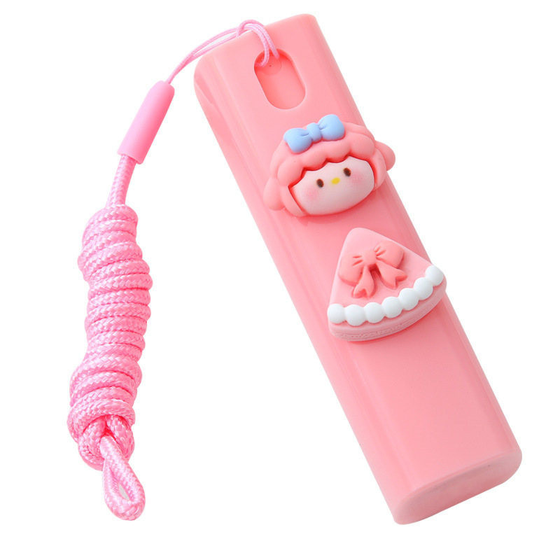 Love Cartoon Lanyard Storage Bottle Portable Press Type Spray Bottle Outdoor Carry Hanging Cosmetic Water Sprinkling Can