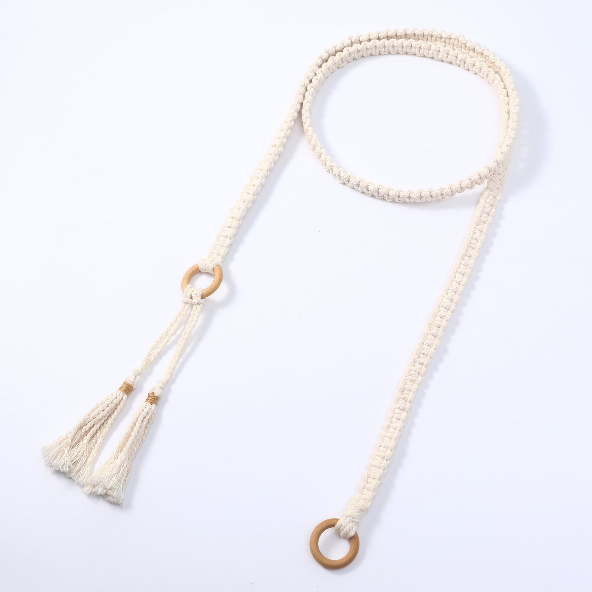 Cross-Border Hand-Woven Cotton String Yoga Rope Stretch Rope Yoga Training Rope