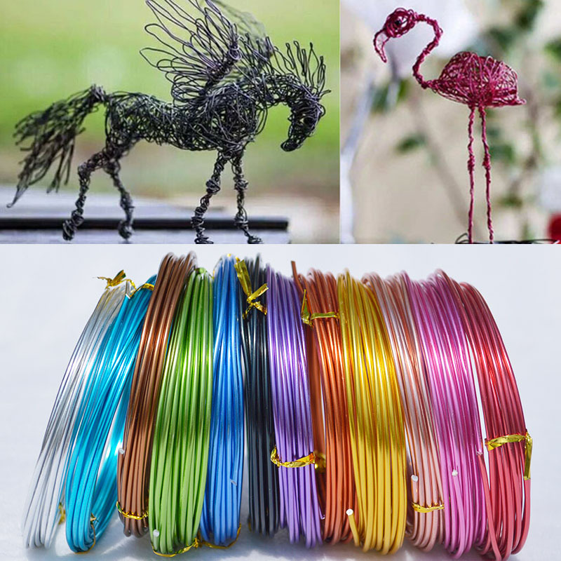 手工diy铁丝彩色铝线婚庆衣架玩偶骨架定型编金属工艺品名字创意