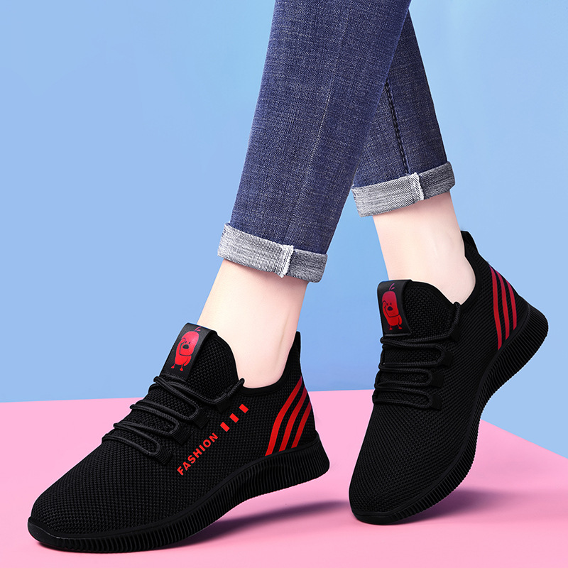 2021 New Old Beijing Cloth Shoes Women's Sneaker Korean Casual Breathable Running Shoes Mom Shoes Soft Sole Shoes