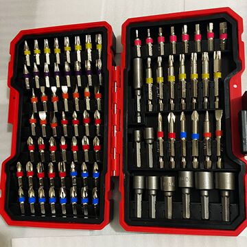 83件彩虹魔盒电动螺丝刀批头套装一字十字内六角手电钻电批头起子