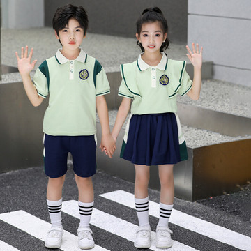 幼儿园夏装2024新款小学生校服运动服套装夏季英伦风儿童班服园服