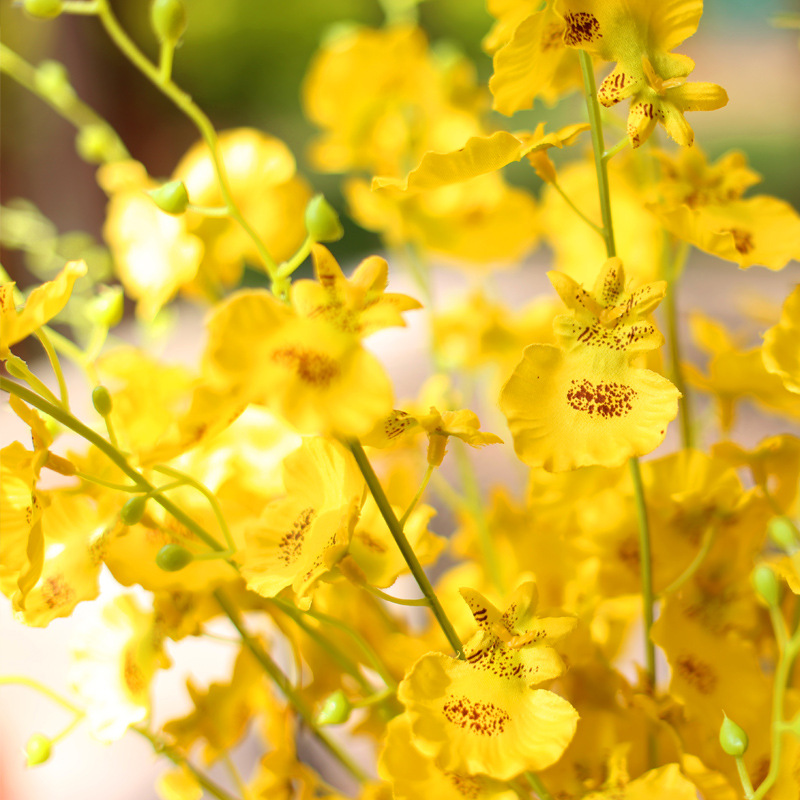 客厅餐厅书房玄关花瓶仿真花假花艺摆设跳舞兰轻奢高端太阳花绣球