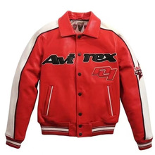 美国复刻二战美军军版款式陆航轰炸机b3羊皮毛一体飞行员夹克皮衣