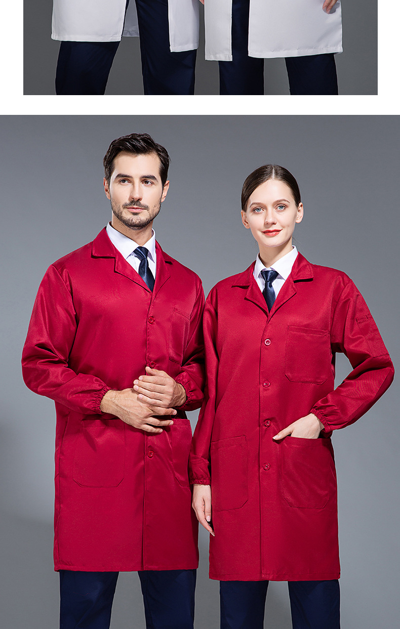 劳保蓝大褂子劳保服罩衣搬运服车间长袖春秋工作服大褂可印字logo