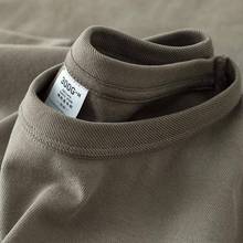 新疆棉美式复古300g重磅T恤男短袖潮磨毛纯色上衣圆领打底衫
