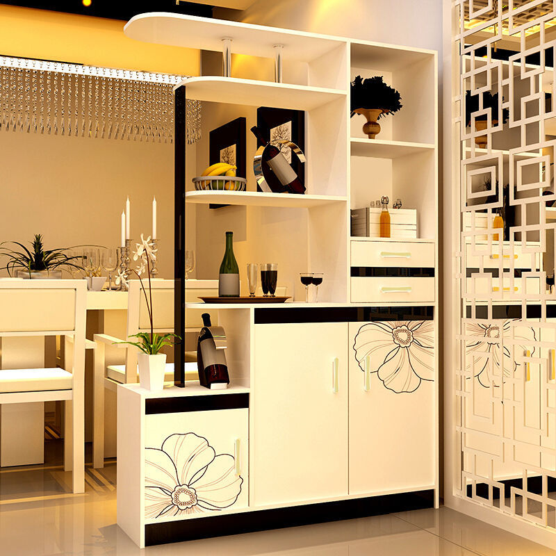 欧式酒柜隔断柜客厅玄关柜靠墙门厅柜大容量简约玻璃酒柜鞋柜屏风