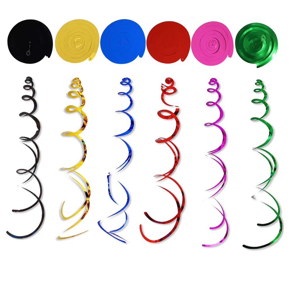 Party Spiral Pendant Holiday Spiral Decoration Single Tail Spiral Double Tail Spiral