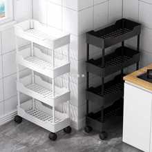 新款卫生间置物架落地多层夹缝冰箱侧收纳架子厨房窄款缝隙零食小