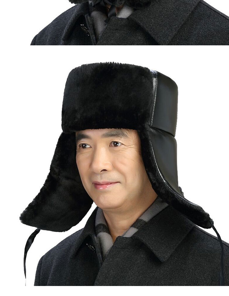 冬季雷锋帽加厚老式棉帽栽绒棉帽保安冬帽男女中老年东北帽