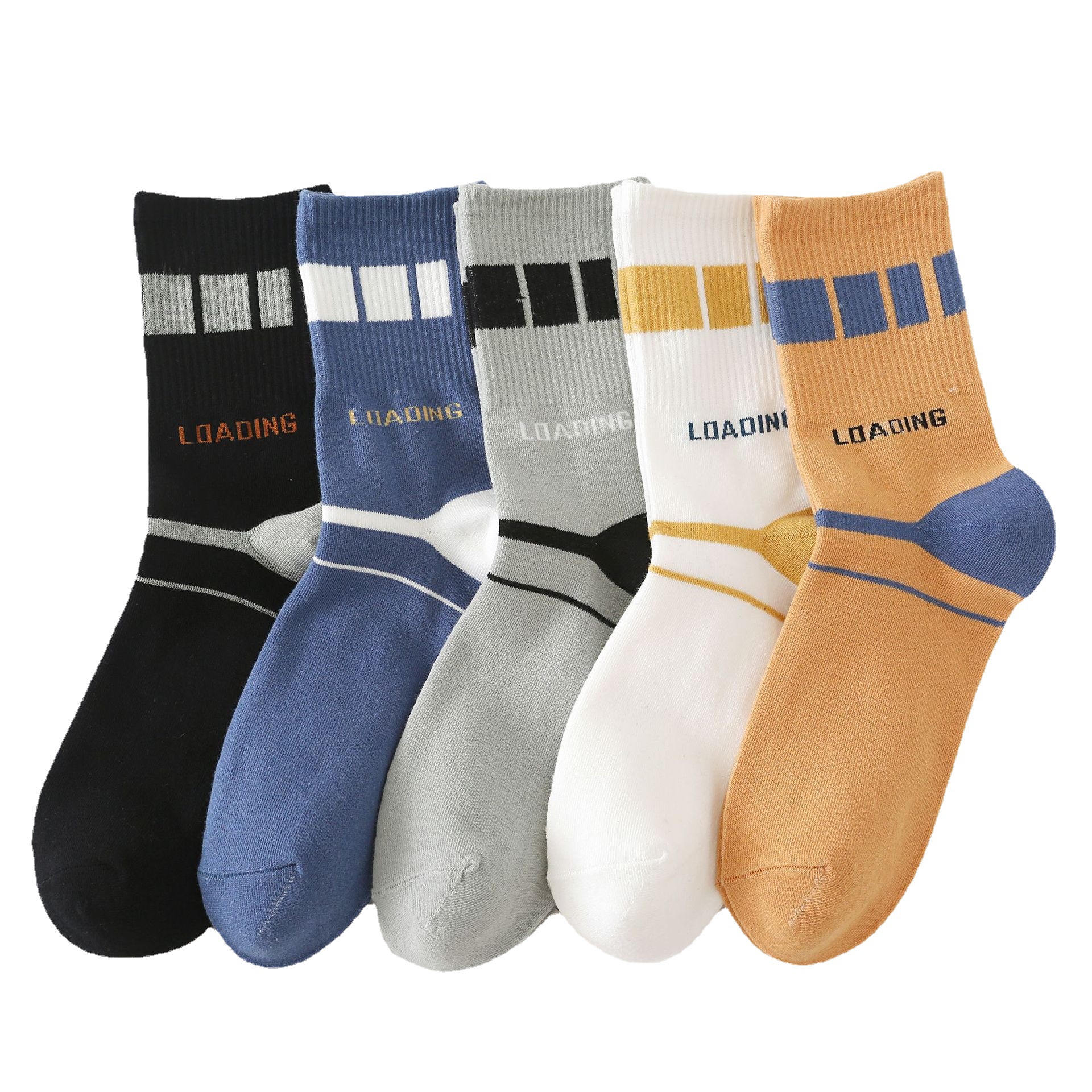 Socks Men's Autumn and Winter New Sports Basketball Socks European and American Trendy Breathable Tube Socks Cotton Sweat-Absorbent Long Socks Wholesale