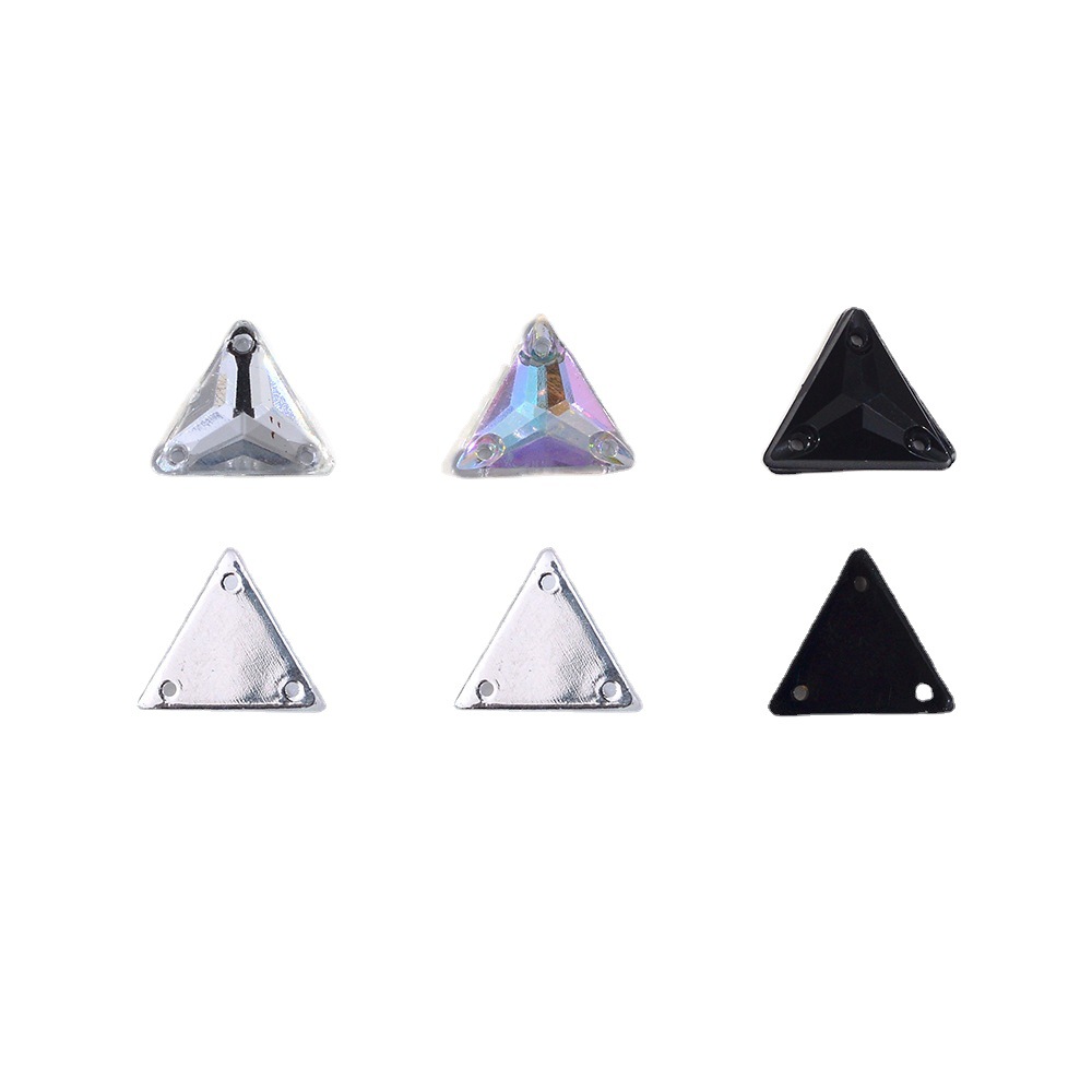 Taiwan Acrylic Triangle Pointed Surface Three Holes Hand Sewing Drill Clothing Shoes and Hats Gloves Scarf Bag Acrylic