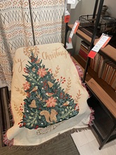 ZJ05【新年礼物】四季通用松鼠松树床头毯铺椅子铺沙发毯个性多用