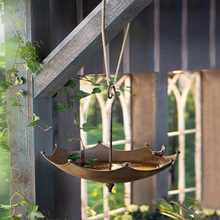 跨境喂鸟器Umbrella-shaped bird trough伞形鸟槽铁艺花园装饰品