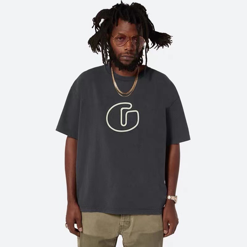 gallery dept潮fog高街复古做旧洗水g字母限定印花vintage短袖男