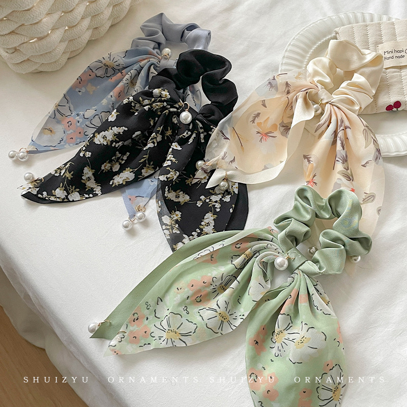 蝴蝶结发带女扎头发皮筋大肠发圈头绳高级感头花头饰发饰飘带发绳