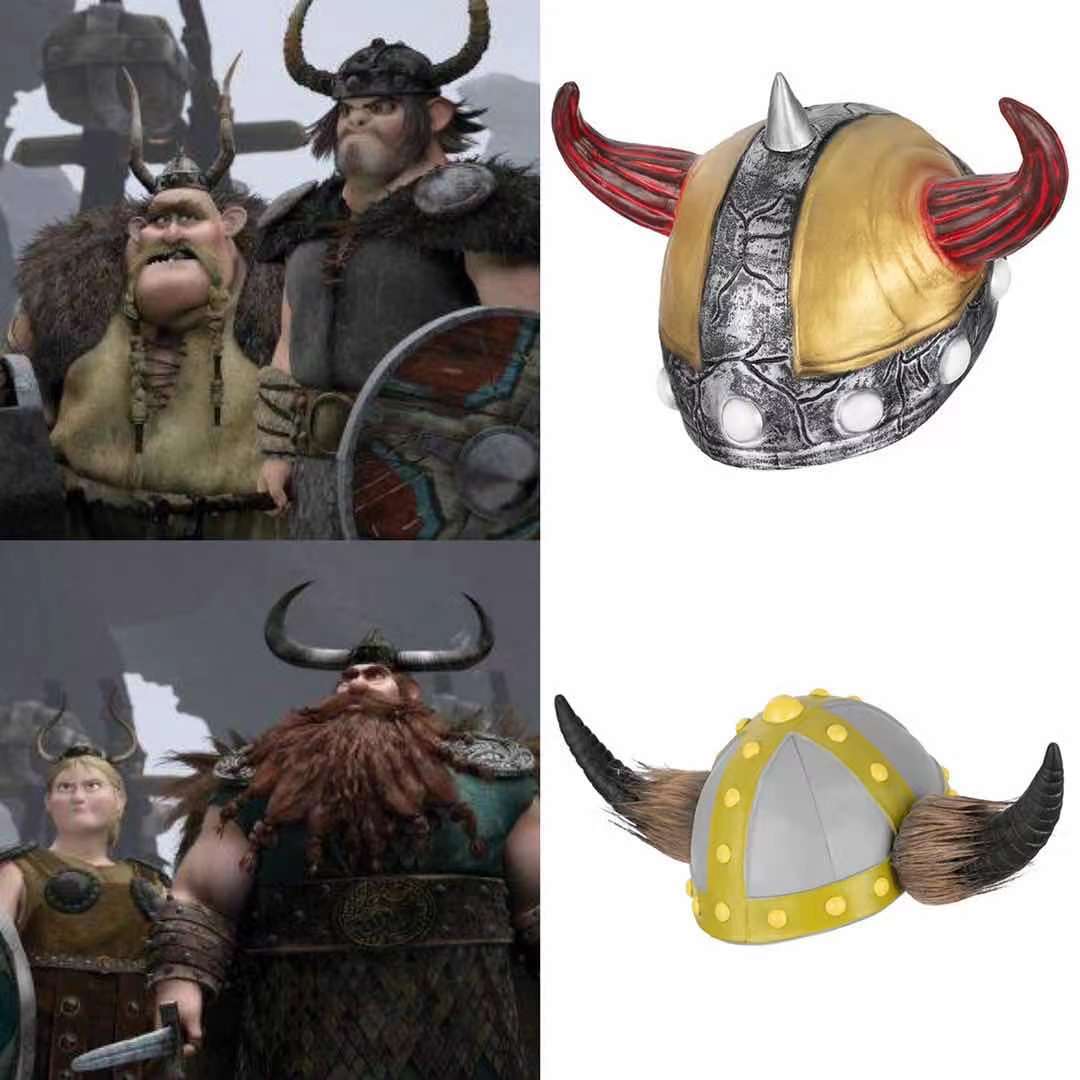 万圣节面具乳胶头套维京人同款头盔酒吧舞会真人表演化妆舞会